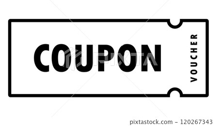 Simple coupon ticket icon vector Simple coupon ticket icon vector 120267343