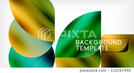 Bright circles with shadows abstract background 120267498