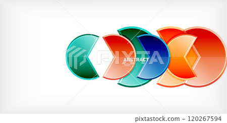 Glass reflective geometric round shapes background. Vector Illustration For Wallpaper, Banner, Background, Card, Book Illustration, landing page Glass reflective geometric round shapes background. Vector Illustration For Wallpaper, Banner, Background, Card, Book Illustration, landing page 120267594
