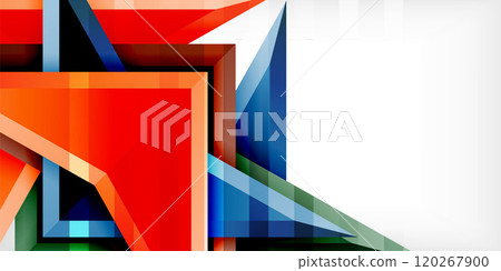 Abstract background color triangles and arrows composition. Vector Illustration For Wallpaper, Banner, Background, Card, Book Illustration, landing page 120267900