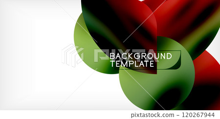 Color geometric shapes background shadow circles 120267944