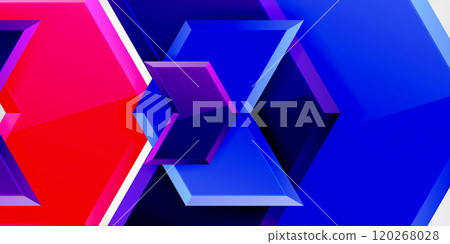 Vector 3d arrow techno design template 120268028