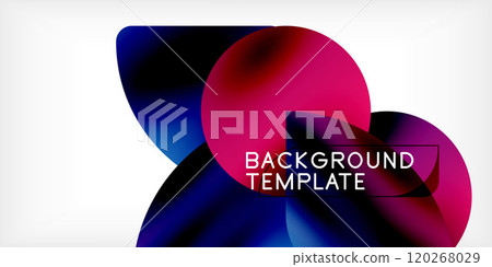 Bright circles with shadows abstract background 120268029