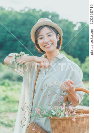 Picking flowers Picking flowers 120268716