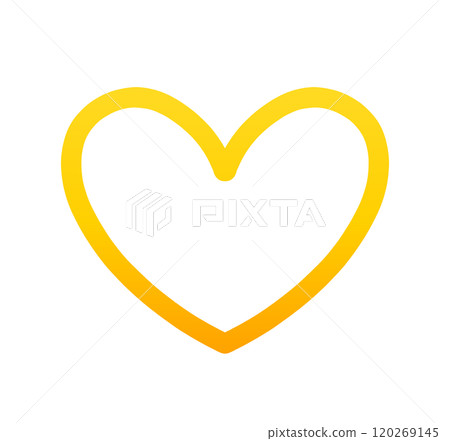 Yellow gradation | Heart symbol 120269145