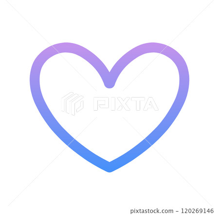 Blue-purple gradation | Heart symbol 120269146