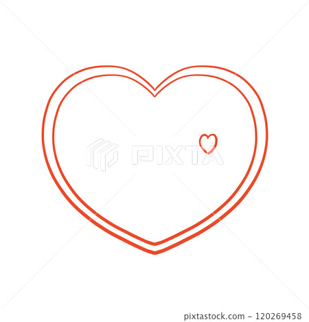 Hand-drawn Heart - Juicy Orange (bright orange) Hand-drawn Heart - Juicy Orange (bright orange) 120269458