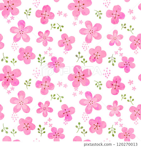 斯堪的納維亞風格花卉圖案/無縫圖案（粉紅色） 120270013