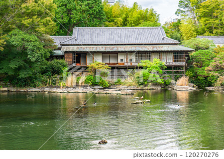 Rakujuen (former villa of Prince Komatsu) Rakujukan and Obama Pond Ichibancho, Mishima City, Shizuoka Prefecture 120270276