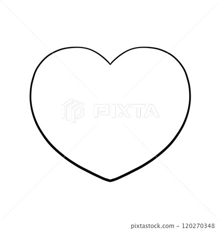 Hand-drawn hearts - Formal black (shiny black) 120270348
