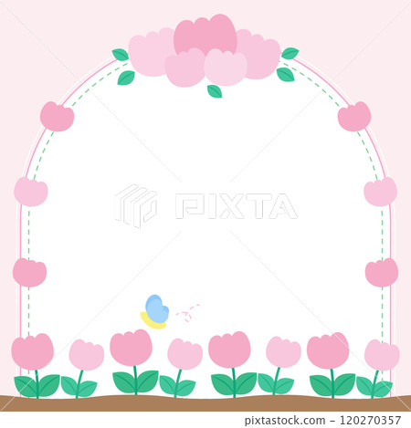 pink tulip floral frame 1 pink tulip floral frame 1 120270357