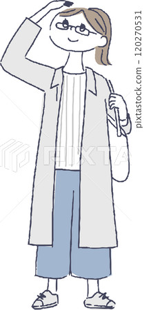 穿著大衣的女人 120270531