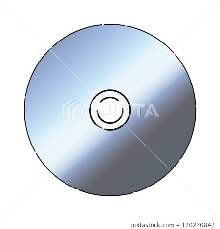 DVD CD Blu-ray illustration Simple Dashed Line Stylish 120270842