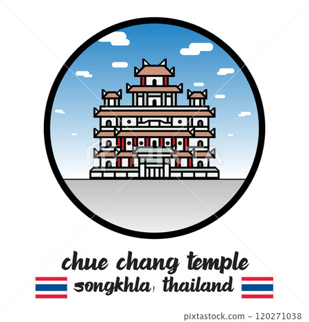 Circle Icon Chue Chang Temple. vecor illustration Circle Icon Chue Chang Temple. vecor illustration 120271038