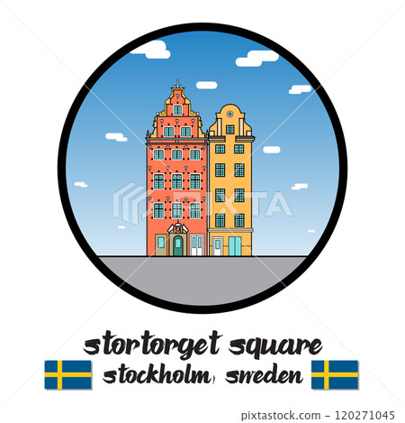 Circle Icon Stortorget Square. Vector Illustration Circle Icon Stortorget Square. Vector Illustration 120271045