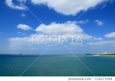 Emerald green sea, white sandy beach and blue sea Emerald green sea, white sandy beach and blue sea 120271098