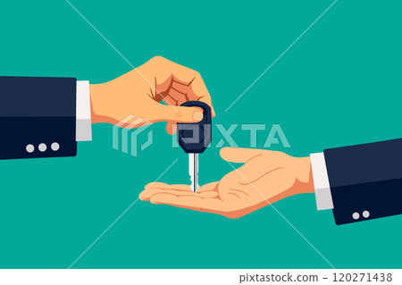 Handing Over Car Keys in Business Transaction Handing Over Car Keys in Business Transaction 120271438