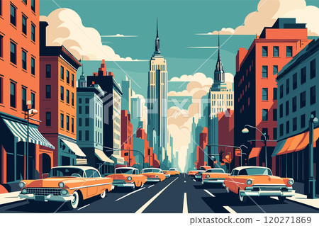 Digital illustration of New York cityscape 120271869