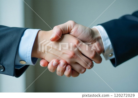 Close-Up of Business Handshake in Formal Setting 120272029