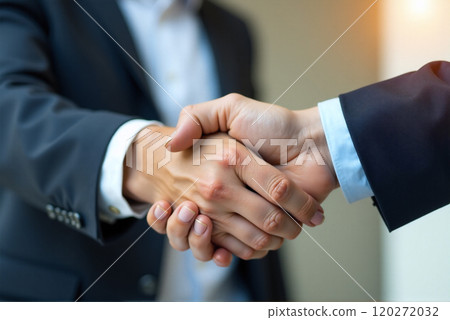 Close-Up of Business Handshake in Formal Setting Close-Up of Business Handshake in Formal Setting 120272032