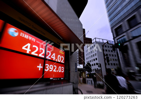 Tokyo cityscape in Japan breaks through the 42,000 yen mark for the first time. The highest price in history for three consecutive days... Stock price/closing price = 11th, Nihonbashi Kabutocho Tokyo cityscape in Japan breaks through the 42,000 yen mark for the first time. The highest price in history for three consecutive days... Stock price/closing price = 11th, Nihonbashi Kabutocho 120273263