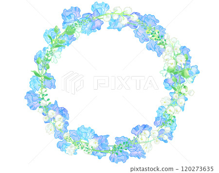Blue Sweet Pea Wreath 120273635