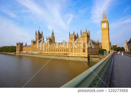 Westminster palace or Houses of parliament and Big Ben tower, London, UK. Westminster palace or Houses of parliament and Big Ben tower, London, UK. 120273988