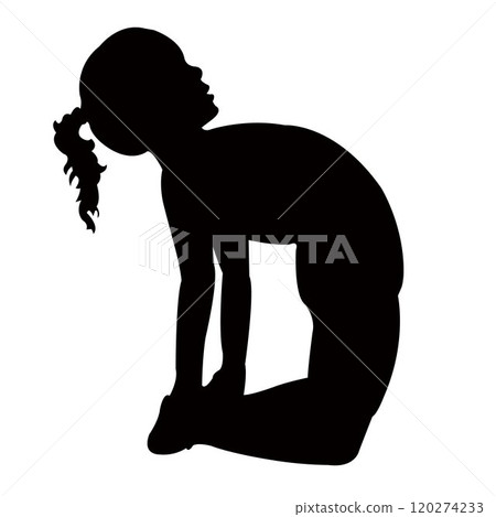 gymnast girl performing, silhouette vector gymnast girl performing, silhouette vector 120274233