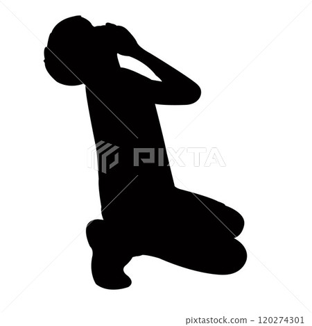 a boy body silhouette vector 120274301