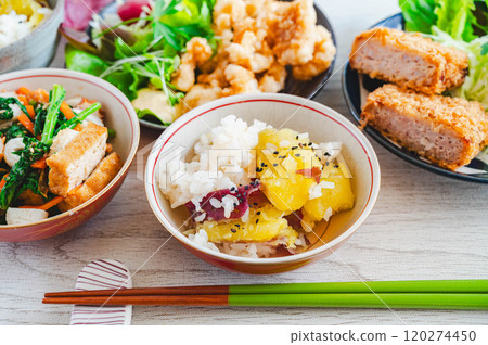 地瓜飯和配菜 120274450