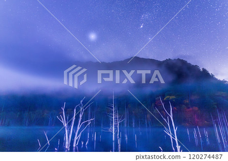 Otaki Village Natural Lake Winter Starry Sky Otaki Village Natural Lake Winter Starry Sky 120274487