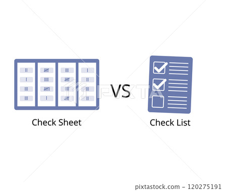 Check Sheet compare with check list 120275191