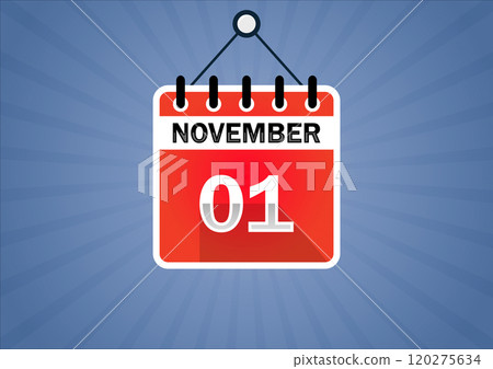 November 01, Calendar hanging sign November 01, Calendar hanging sign 120275634