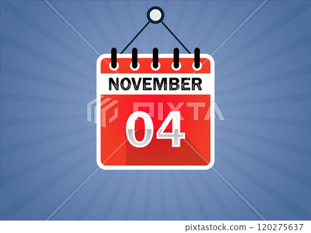 November 04, Calendar hanging sign November 04, Calendar hanging sign 120275637