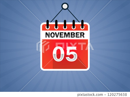 November 05, Calendar hanging sign November 05, Calendar hanging sign 120275638