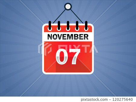 November 07, Calendar hanging sign 120275640