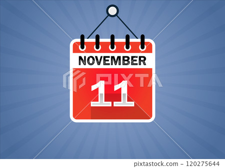 November 11, Calendar hanging sign 120275644