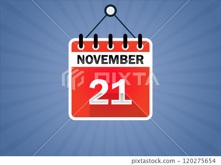 November 21, Calendar hanging sign November 21, Calendar hanging sign 120275654