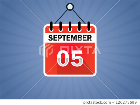 September 05, Calendar hanging sign September 05, Calendar hanging sign 120275699