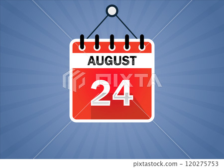 August 24, Calendar hanging sign 120275753