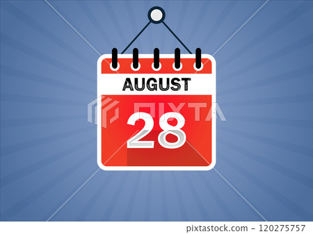 August 28, Calendar hanging sign August 28, Calendar hanging sign 120275757
