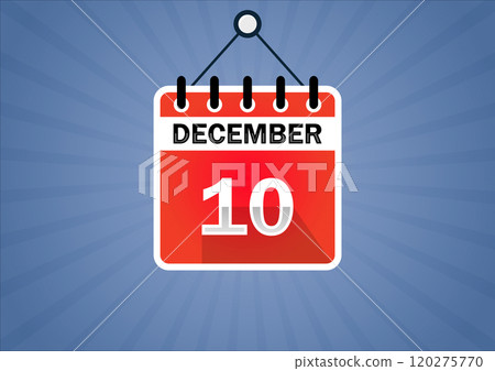 December 10, Calendar hanging sign 120275770