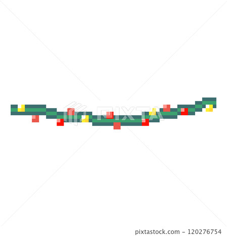 Seamless Christmas decoration pixel illustration Seamless Christmas decoration pixel illustration 120276754