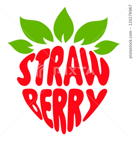 strawberry name of a fruits in the form a fruit logo creative and original for your business or company logotype vector illustration 120276967