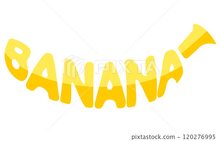 banana name of a fruits in the form a fruit logo creative and original for your business or company logotype vector illustration banana name of a fruits in the form a fruit logo creative and original for your business or company logotype vector illustration 120276995