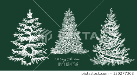 christmas, tree, vector 120277308