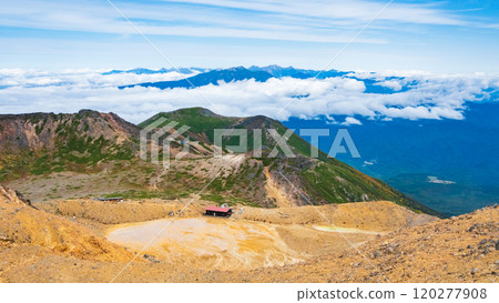 秋季登山禦嶽山:從劍峰眺望二之池 秋季登山禦嶽山:從劍峰眺望二之池 120277908