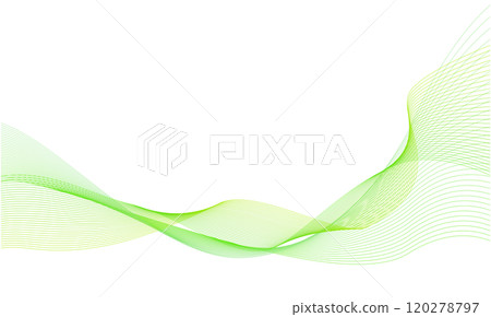流動的抽象波浪材料黃綠色的背景圖像 120278797