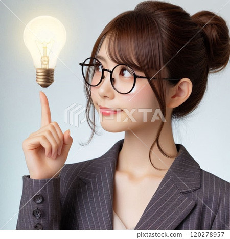 Business woman with an idea 2 Business woman with an idea 2 120278957