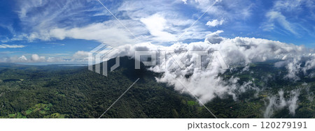 Landscape panorama of mombacho volcano Landscape panorama of mombacho volcano 120279191